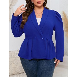 Clearlove Women Casual Blazer Open Front Long Sleeve Work Office Cardigan Jackets - 1 of 4