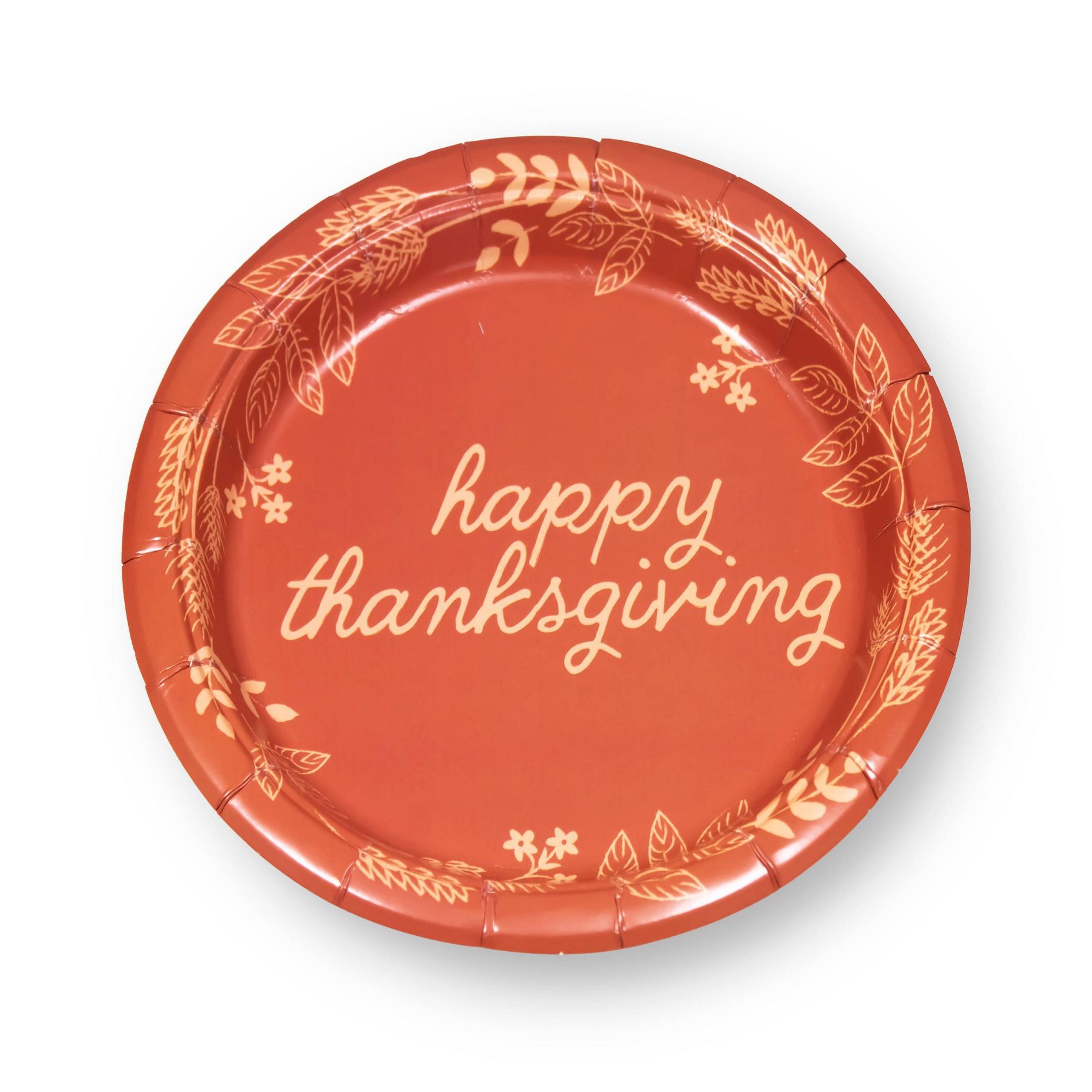 10ct 8" Thanksgiving Paper Party Dinner Plate Thanks