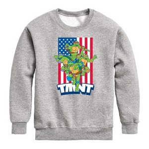 Boys' - Teenage Mutant Ninja Turtles - USA Turtles Graphic Long Sleeve Fleece Sweatshirt - 1 of 4