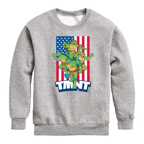 Boys' - Teenage Mutant Ninja Turtles - USA Turtles Graphic Long Sleeve Fleece Sweatshirt - image 1 of 4