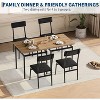 3/5 Piece Dining Table Set, Wooden Kitchen Table Set with PU Upholstered Chair, Industrial Metal Frame Dinette Set for Dining Room - 4 of 4