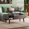 GALAXHERO Lift Top Coffee Table for Living Room Small Coffee Table with Storage,Hidden Compartment and Adjustable Shelf Mid Century Modern - 2 of 4