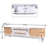 Modern TV Stand with Ample Storage Space and Cable Management for TVs Up to 75-inch - Natural+White - 4 of 4