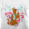 Scooby Doo Love Is In The Air Crew Neck Short Sleeve Women's White T-shirt - 2 of 3