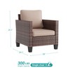 Sonkuki 2PCS Patio Single Sofas Outdoor Wicker Rattan Furniture Set w/ Soft Cushions for Garden Yard Porch - 2 of 4