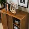 Mid Century Modern Rattan Sideboard Cabinet, Buffet Cabinet for Entryway, Adjustable Shelf & Solid Wood Feet & Rattan Cabinet Doors - 3 of 4