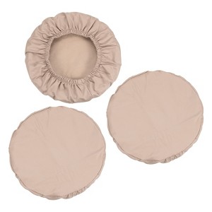 Unique Bargains Round Washable Elastic Bar Stool Cover for Dia 12"-14" Chair 3 Pcs - 1 of 4