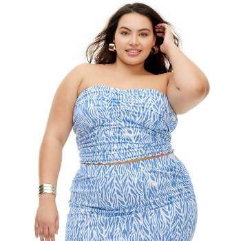 Women's Sea Twig Blue Tube Top - DVF for Target