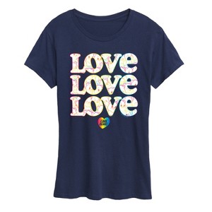 Women's - Care Bears - Love Love Love Rainbow Short Sleeve Graphic T-Shirt - 1 of 4