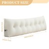 Bekrvio Bed Backrest Headboard Pillow w/ Side Pocket, Wedge Reading Bolster Cushion for Back Support on Bed or Sofa - 2 of 4
