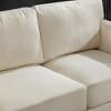 Modern Minimalist 6 seater  Linen Living Room Sofa Set Comfort Loveseat Couch with Thick Cushion-Morden Fort - 3 of 4