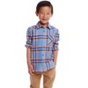 Andy & Evan  Toddler  Blue Brushed Twill Plaid Buttondown - 2 of 4
