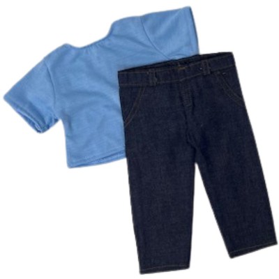 Doll Clothes Superstore Handmade T-Shirt and Jeans Outfit for 18 Inch Boy and Girl Dolls