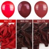 PartyWoo Balloons Maroon Dark Red Burgundy Ruby 18 12 10 5 Inch 140 pcs - 4 of 4