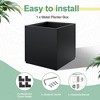 TUYOHW Metal Planter Box, Rectangular Planter Box with Drainage Holes, Large Planters with Removable Shelf for Outdoor Plants, Black - 3 of 4