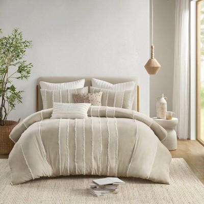 3Pcs Duvet Set, Boho Bedding Set, Cotton Bed Comforter