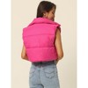Seta T Women's High Stand Collar Lightweight Zip Puffer Crop Padded Vest - 4 of 4