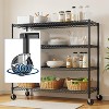Acekool 4-Tier Heavy Duty Wire Shelving Unit with Locking Wheels, Adjustable Shelves for Kitchen, Garage, Pantry, 2500 lbs Capacity - 3 of 4