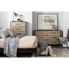 South Shore Londen 6 Drawer Double Dresser Rubbed Black/Weathered Oak: Contemporary Storage Chest with Metal Slides - 2 of 4