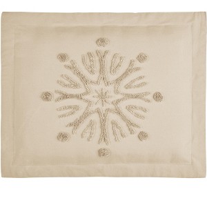Collections Etc Joelle Textured Snowflake Chenille Pillow Sham - 1 of 3