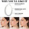 Trendy Hypoallergenic Silver Hoop Earrings, Lightweight Thick Twisted Large 30/40/50mm. - 4 of 4
