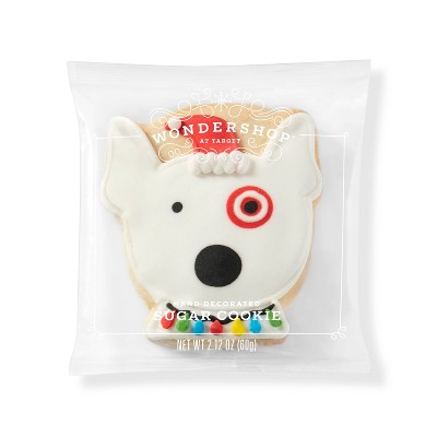 Holiday Bullseye with Santa Hat Sugar Cookie - 2.12oz - Wondershop™