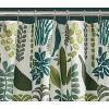 Jungalow Jardin Shower Curtain Green/Blue 100% Cotton, Botanical Pattern, Machine Washable - 4 of 4