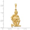Black Bow Jewelry 14k Yellow Gold Large Aquarius the Water Bearer Zodiac Pendant - 4 of 4