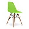 HomeRoots Green And Natural Heavy Duty Plastic And Wood Dining Side Chair - 4 of 4