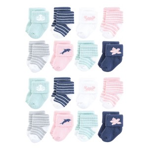 Hudson Baby Cotton Rich Baby Terry Socks 16-Pack - 1 of 3