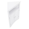 Freestanding Corner Storage Cabinet With Adjustable Shelves Doors Easy Assembly Corner Cabinet For Kitchen Living Room Bathroom - 4 of 4