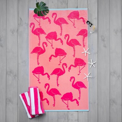 Flamingo Beach Towel Pink - Martha Stewart