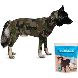 Shed Defender Sport Dog Onesie - Contains Shedding, Reduces Anxiety, Covers Hot Spots, UV Protection - 1 of 4