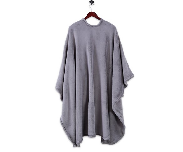 Plush Wrap Blanket Gray - Better Living