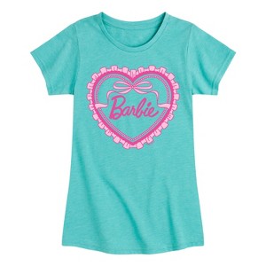 Girls' - Barbie - Coquette Heart Fitted Short Sleeve Graphic T-Shirt - 1 of 4