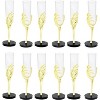4E's Novelty Skeleton Hand Flutes 12 Pack - Clear Plastic Halloween Champagne Cocktail Goblets (2.7oz) - Halloween Glasses for Parties - 2 of 4