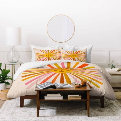 Cat Coquillette Sunshine Retro Duvet Set - Deny Designs