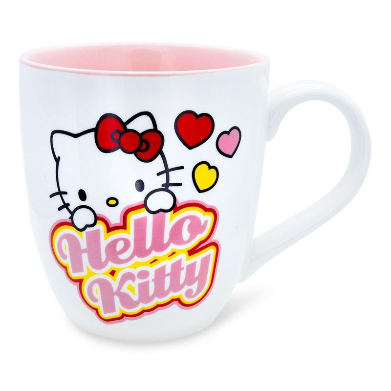 Silver Buffalo Sanrio Hello Kitty Hearts Ceramic Mug | Holds 18 Ounces, 1 of 7
