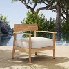 Christopher Knight Home Mallorca Acacia Wood Outdoor Club Chair with Seat Cushion - 2 of 4