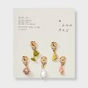 Glass Lemon Pearl Charm Set 5pc - A New Day™ Gold/Orange/Green - 2 of 2