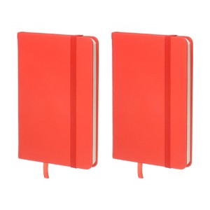 Unique Bargains Hardcover A6 Lined Office Writing Journal Notebook 160 Pages 2 Pcs - 1 of 4