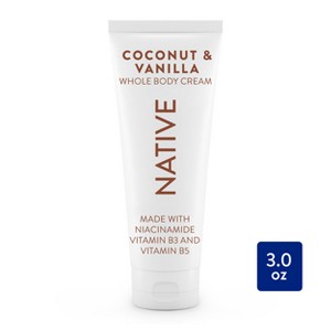 Native Aluminum Free Whole Body Deodorant Cream - Coconut & Vanilla - 3oz - 1 of 4
