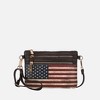 MKF Collection Alisson Vegan Leather Women’s FLAG Crossbody Wristlet Bag by Mia K - 2 of 4