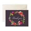 Paper Frenzy Bohemian Floral Thank You Note Card Collection with Cream Colored Envelopes -- 25 pack - 2 of 4
