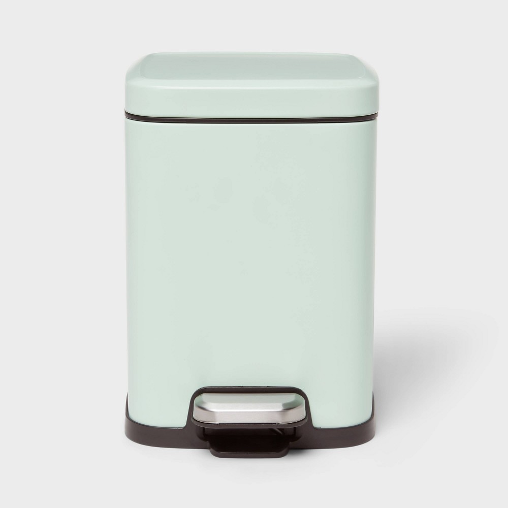 Photos - Waste Bin 4L Step Trash Can Stainless Steel Daydream Green - Brightroom™