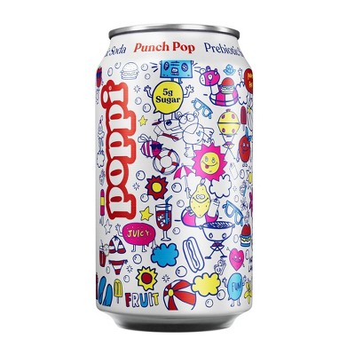 Poppi Punch Pop Prebiotic Beverage Soda - 12 fl oz Can