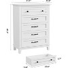 TackView 5 Dresser for Bedroom, 41.3" Tall Vertical Drawer Dresser with Large Storage, Freestanding Wooden Closet Chest - 2 of 4