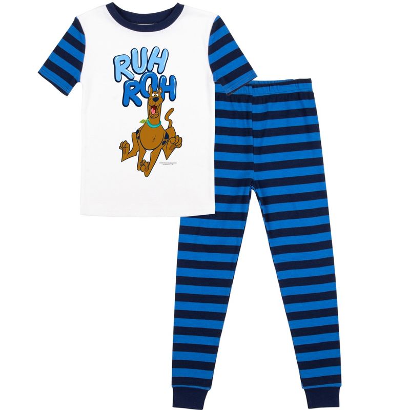 Scooby Doo "Ruh-Roh" Youth Boys Short Sleeve Pajama Set, 1 of 5