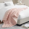 Gracie Mills Ashlee Modern Solid Ruched Fur Throw Blanket - 3 of 4