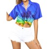 HAPPY BAY Hawaiian Shirts Womens Casual Summer Beach Party Open Front Tops Blouses Short Sleeve Button Up Dress Shirts Dresses for Women - 2 of 4